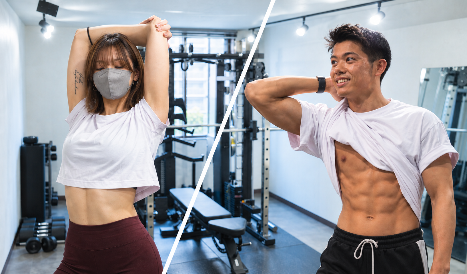 LiftWinでストレッチする男女
